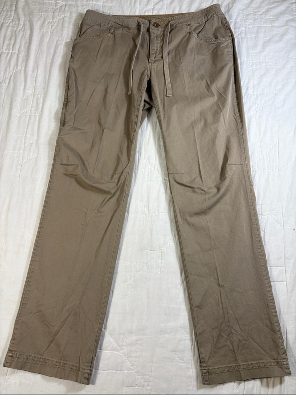 Gorpcore Orvis Everyday Stretch Chino Pants Khaki Tan/Taupe Straight Leg Size 10 - Picture 1 of 12